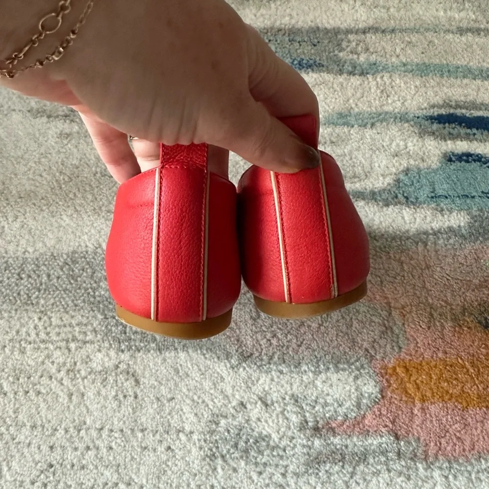 Everlane Red Leather Ballet Flats